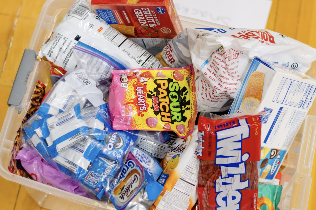 In addition to necessary school supplies, students also donated snacks for teachers. 